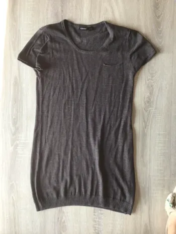 Robe pull manches courtes femme