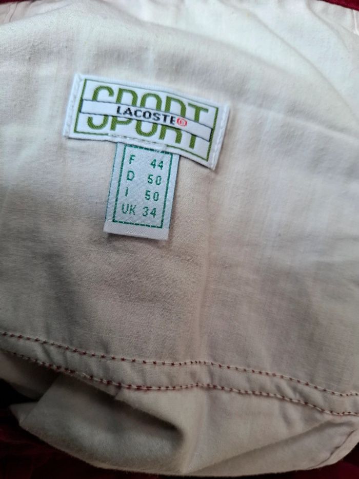 Short bordeaux Lacoste T44 - photo numéro 3
