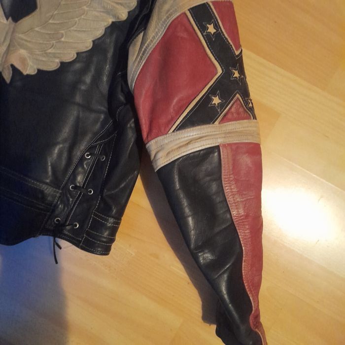 Blouson en cuir vintage style biker – Taille 4 – Pièce rare ! - photo numéro 6