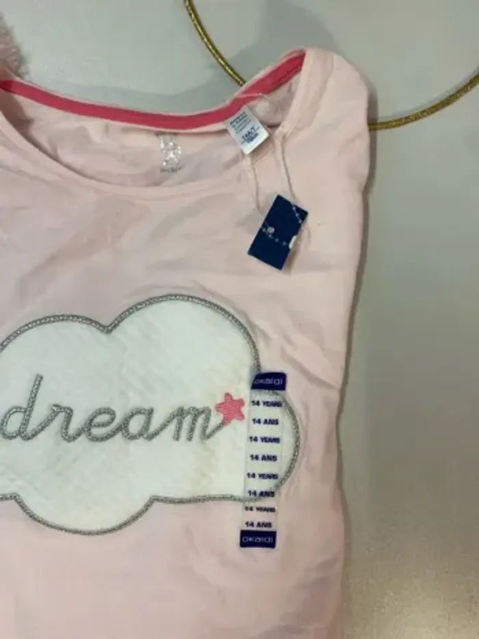 Pyjama fille - neuf - rose - dream - Okaïdi - Taille 14 ans - photo numéro 2