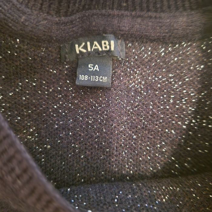Robe manches longues Bleu Marine/Argent Kiabi, Taille 5 ans , Excellent état - photo numéro 3