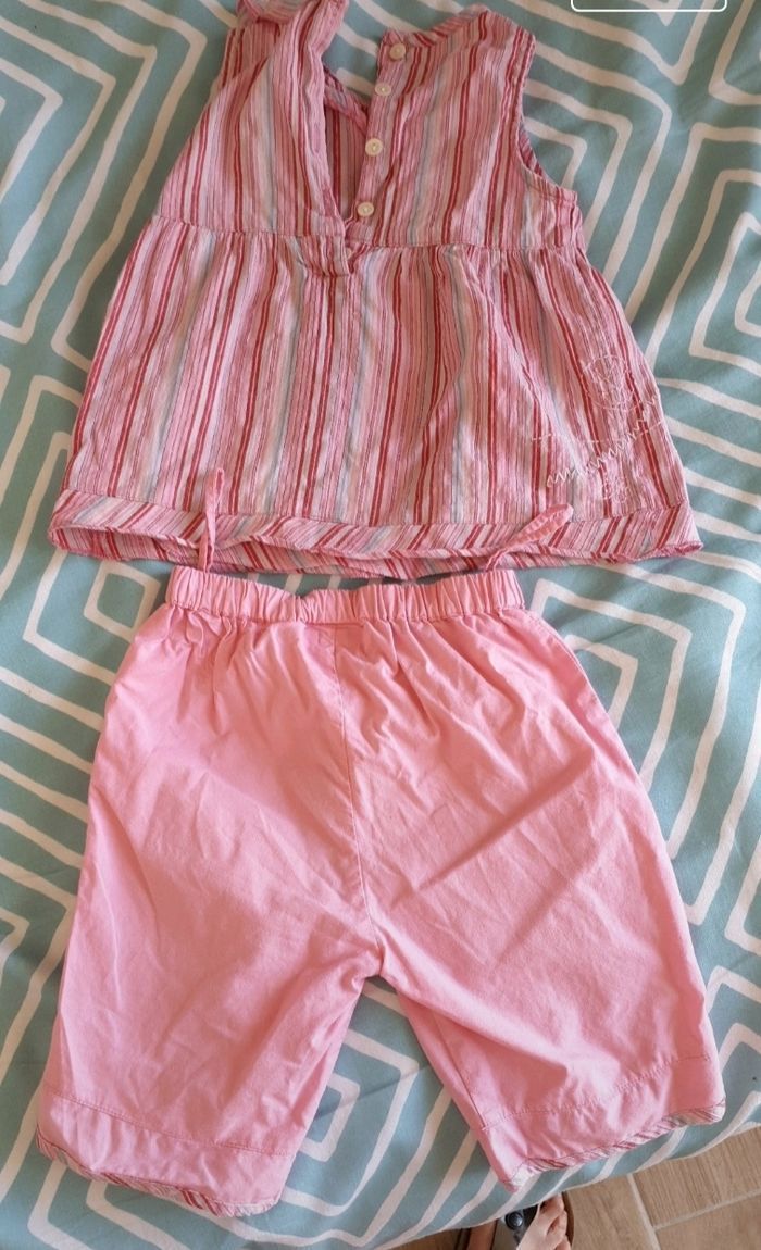 Ensemble short débardeur dpam 18mois - photo numéro 2