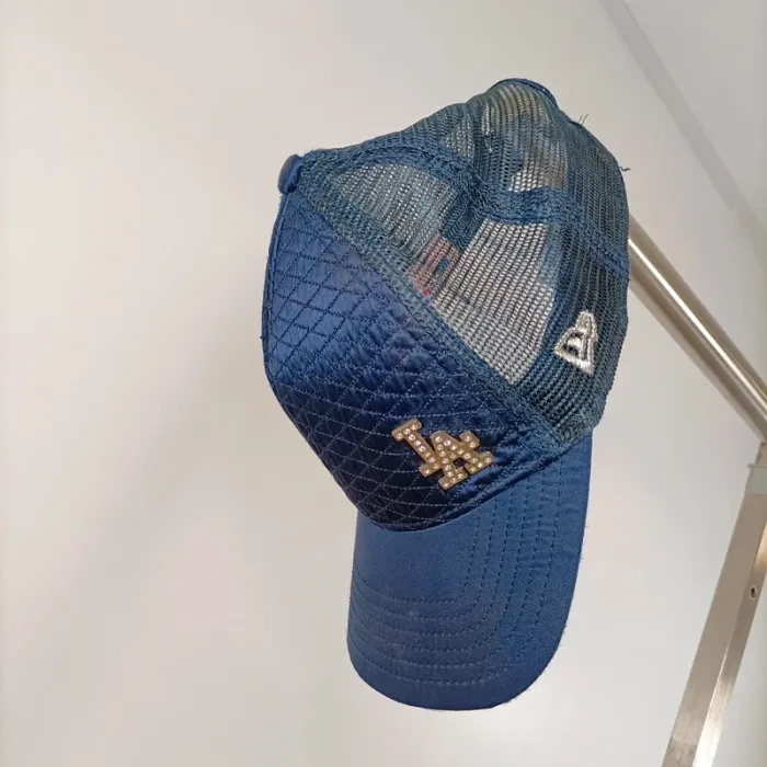 Casquette filet bleue LA Dodgers New Era, réglable, style streetwear T002