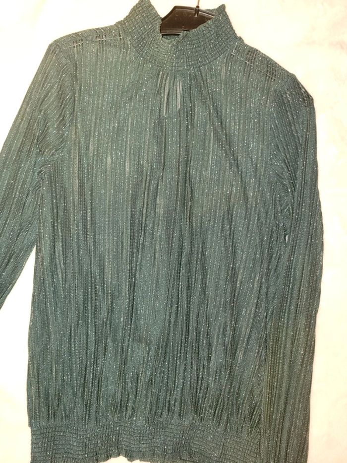 Blouse verte transparente - photo numéro 5