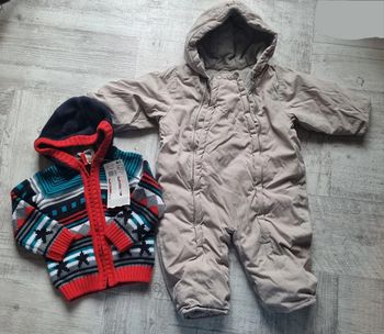 Combipilote cyrillus et veste à capuche neuve 6 mois