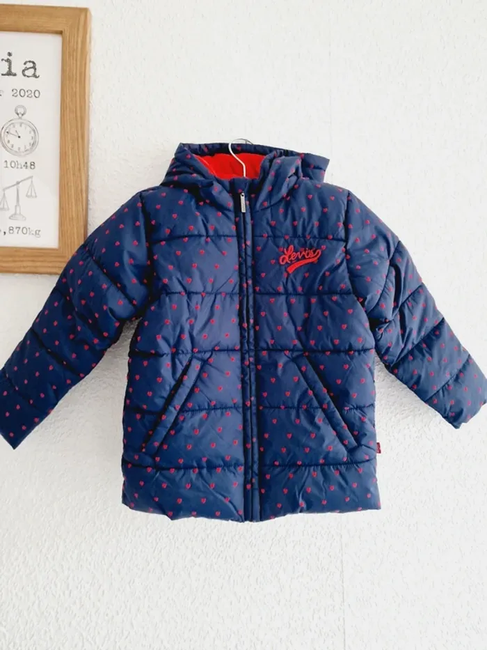 Levi's - Doudoune / veste / manteau doublé polaire, manches longues avec capuche - Neuve ! (3 ans) - photo numéro 2