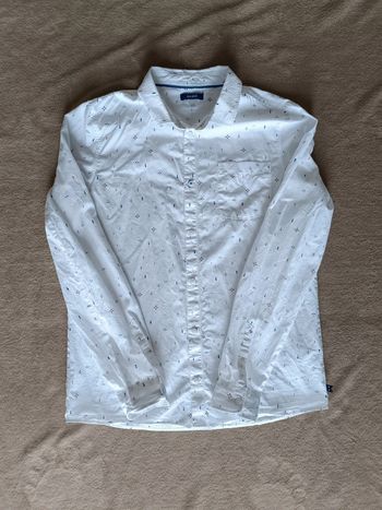 Chemise blanche à motifs Okaidi taille 14 ans