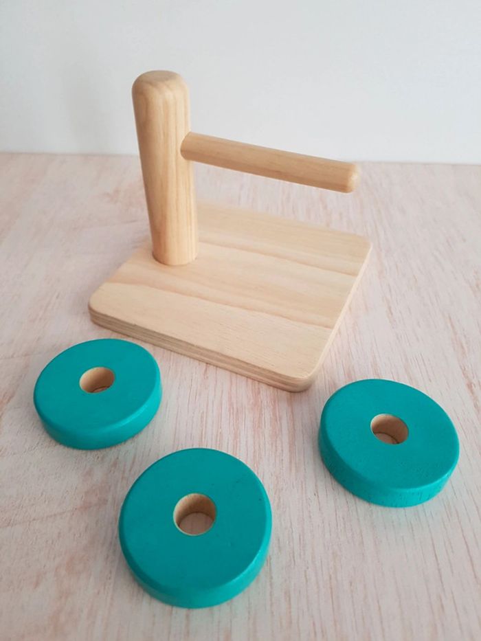 Puzzle trio Djeco et jeu disques à enfiler en bois - photo numéro 8