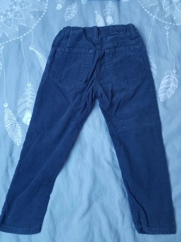 Pantalon en velour Bleu H&M - photo numéro 3