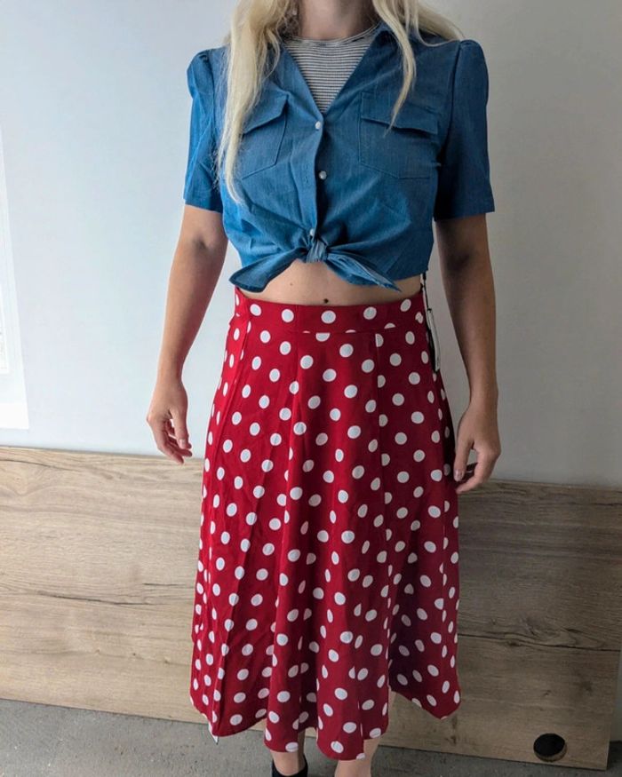 Ensemble chemise et jupe retro taille M - photo numéro 2