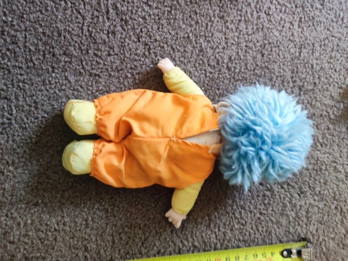 poupée cheveux laine bleu - photo numéro 5