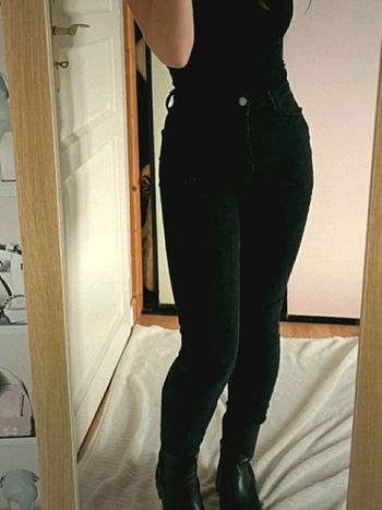 Jean slim noir taille haute XXS 32