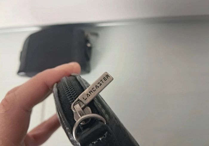 Lancaster porte monnaie cuir noir kaki neuf - photo numéro 6
