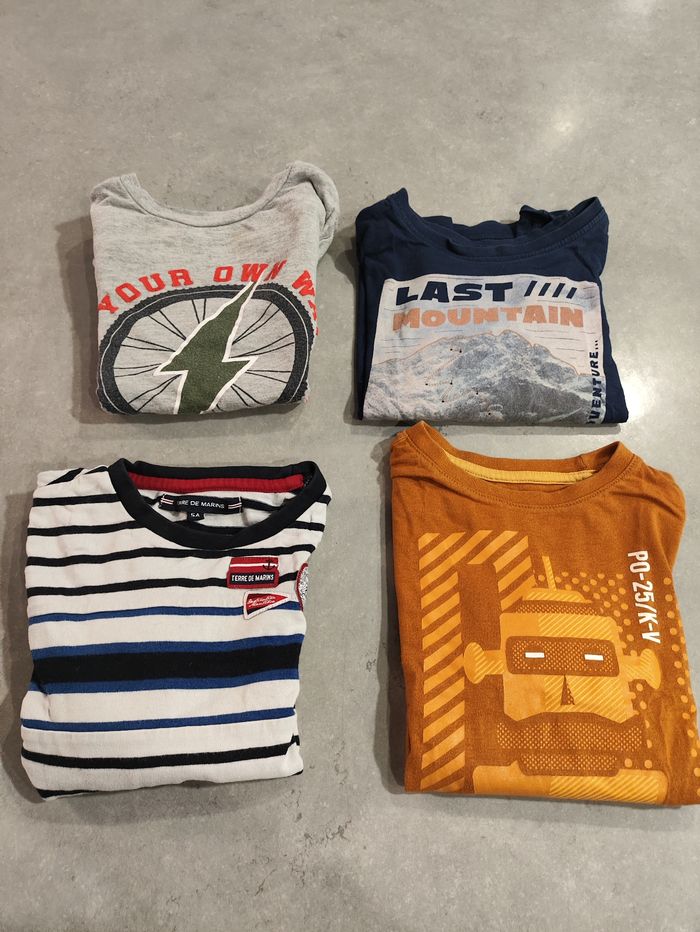 Lot de 4 t-shirts manches longues garçon – 5 ans - photo numéro 1