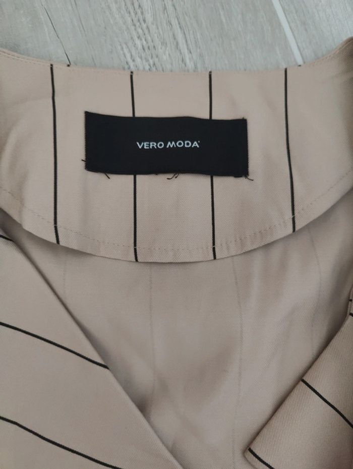 Robe beige rayée - photo numéro 5