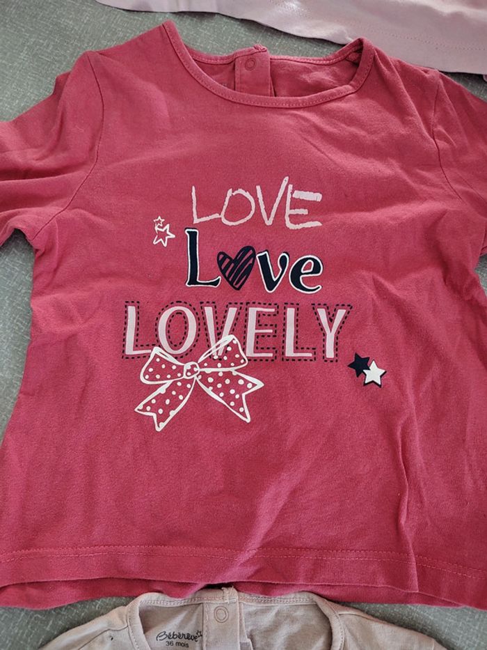 Lot de 3 t-shirts ML bébérêve T.36 M - photo numéro 4