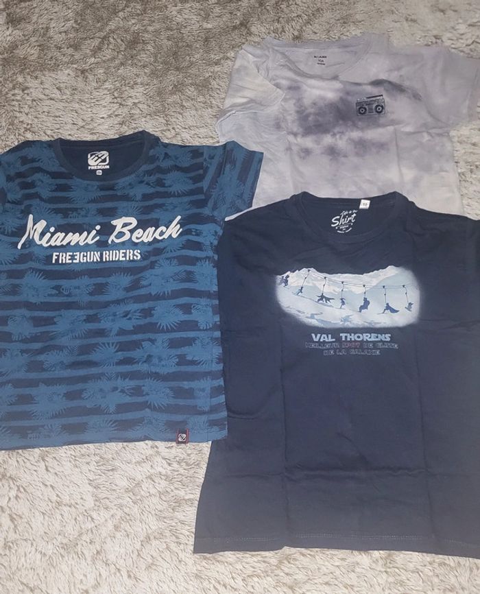 Lot tee-shirt manches courtes 10 ans