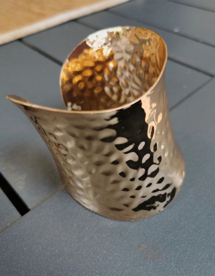 A47 bracelet jonc manchette bohème doré or tendance réglable - photo numéro 5