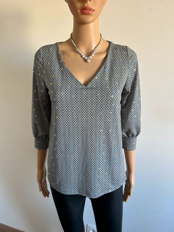 Blouse imprimée avec manches 3/4 Morgan taille XS comme neuve