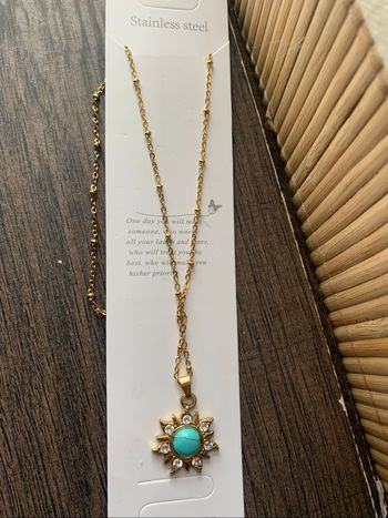 Collier soleil en acier inoxydable
