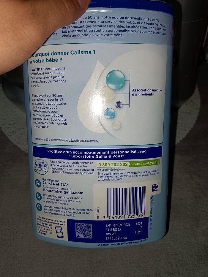 Lait infantile Gallia calisma neuf - photo numéro 2