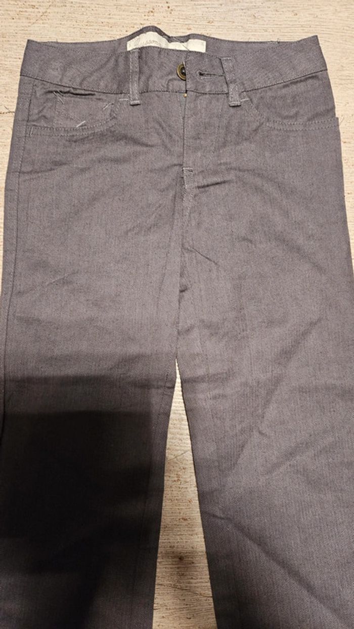 Pantalon classique, coupe droite, gris foncé, Buissonnière, 6 ans, neuf sans étiquette - photo numéro 4