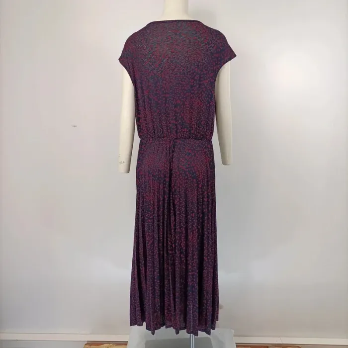 Robe longue fluide Promod à motifs rouges - Taille L estimée - A151 - photo numéro 6
