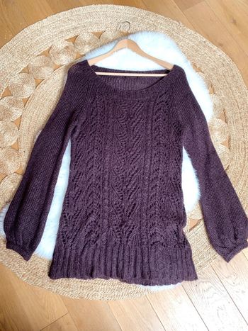 Joli pull long en maille en mohair