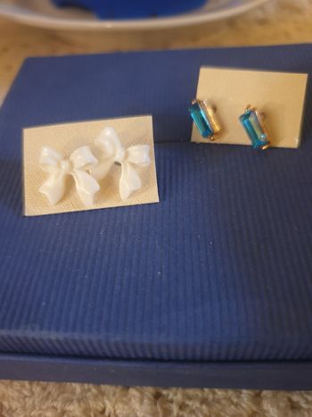 Lot 2 paires boucles d'oreilles fille 