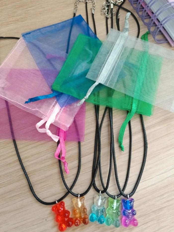 Lot de 5 colliers nounours - photo numéro 5