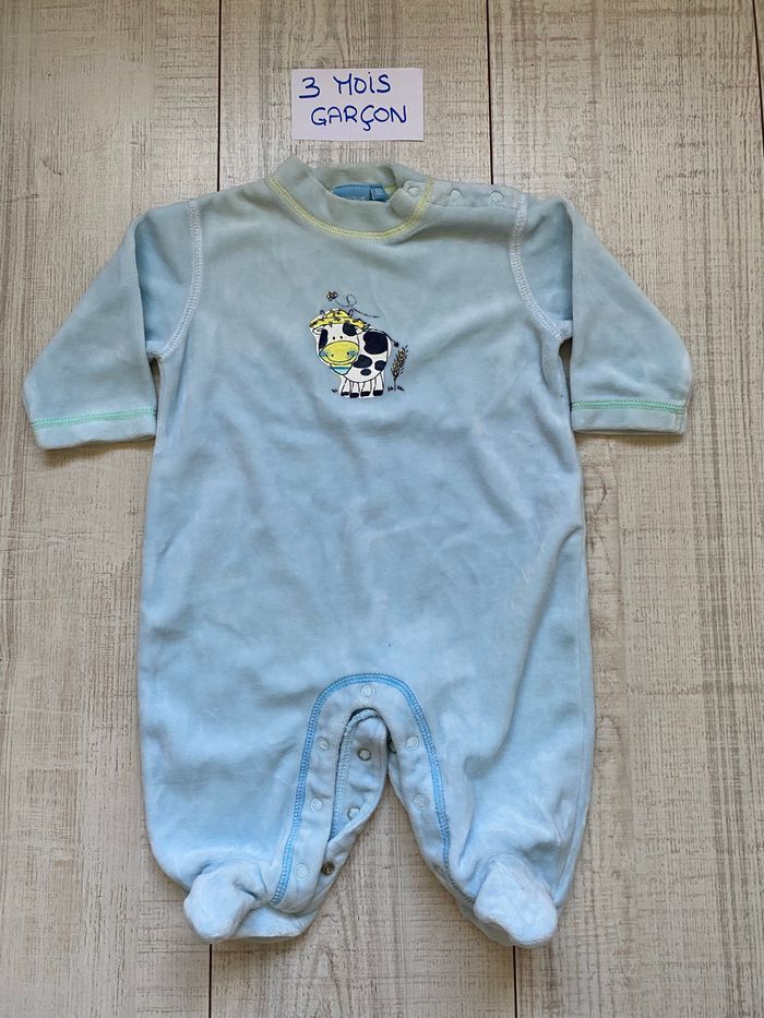 Grenouillère a manches longues hiver vache