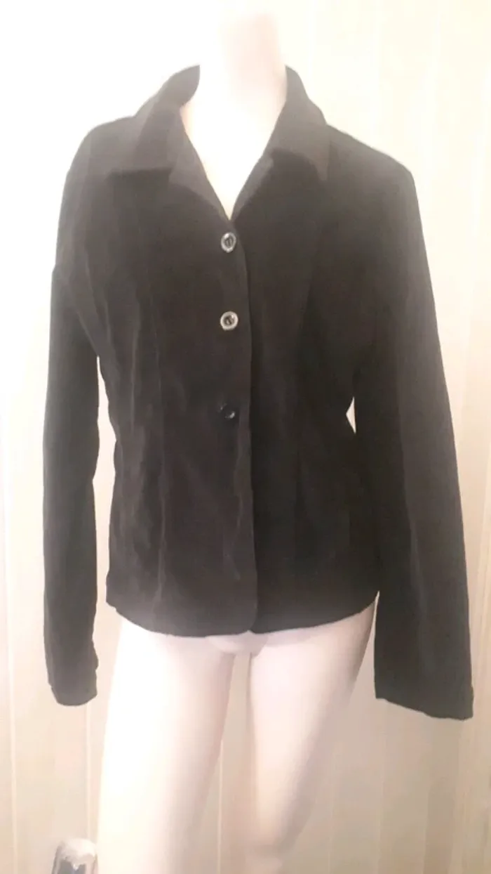 🧥Veste de velours noir 42 - photo numéro 2