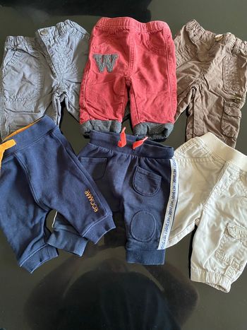 Lot 6 pantalons 1 mois garçon