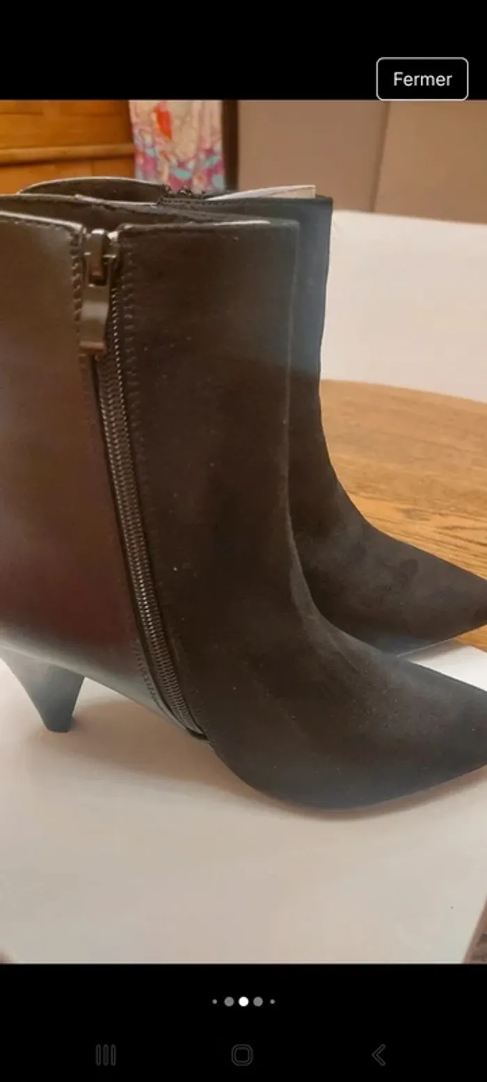 Bottine noir I love Shoes t 39 neuf talon 8,5cm - photo numéro 17