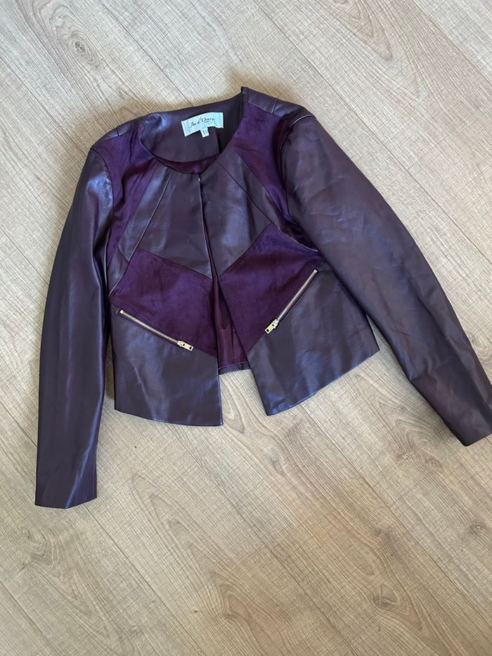 Veste bordeaux bi matière Jus d’Orange taille 1 jamais portée - photo numéro 7