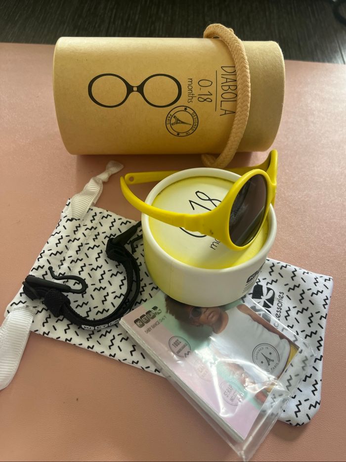 Lunettes de soleil bébé Jaune - photo numéro 3