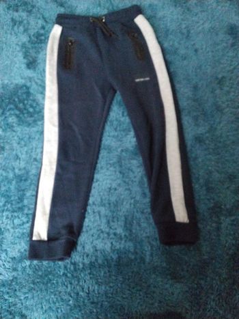 Pantalon de jogging bleu marine gris Tissaia 6ans