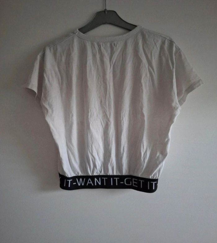 T-shirt blanc crop top - photo numéro 5