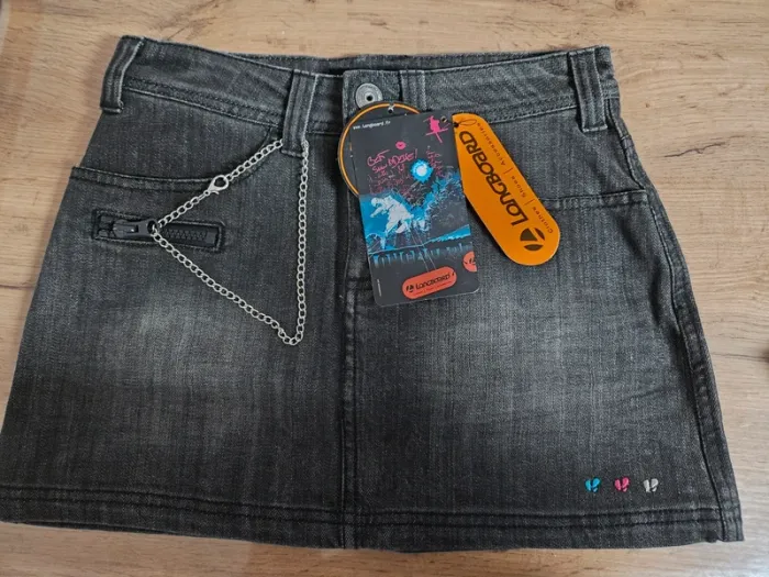 Jupe noir en jeans longboard 10 ans neuve