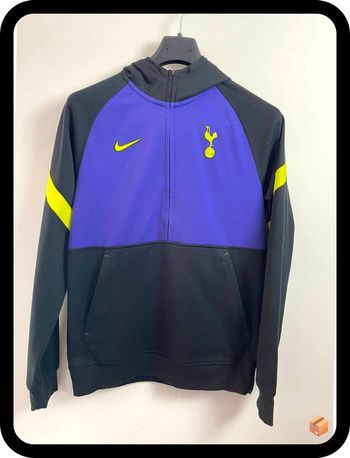 🧥 Sweat demi-zip à capuche Nike – Taille S – Violet / noir / jaune – Dry-Fit