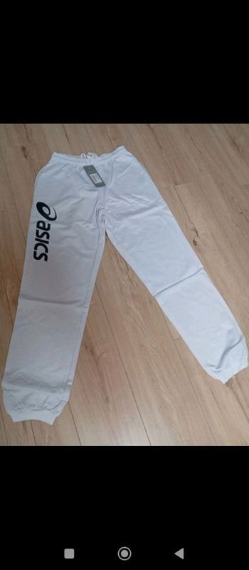 Pantalon jogging blanc homme asics