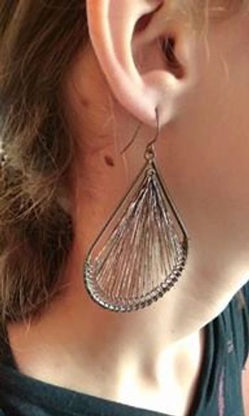 Boucles d'oreilles argentées
