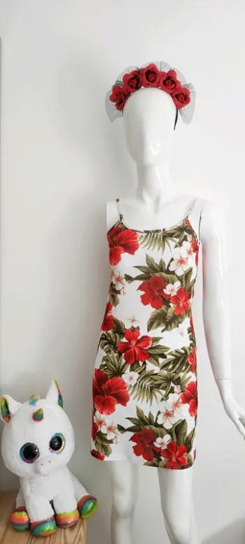 Robe d'été à fleurs, style tropique