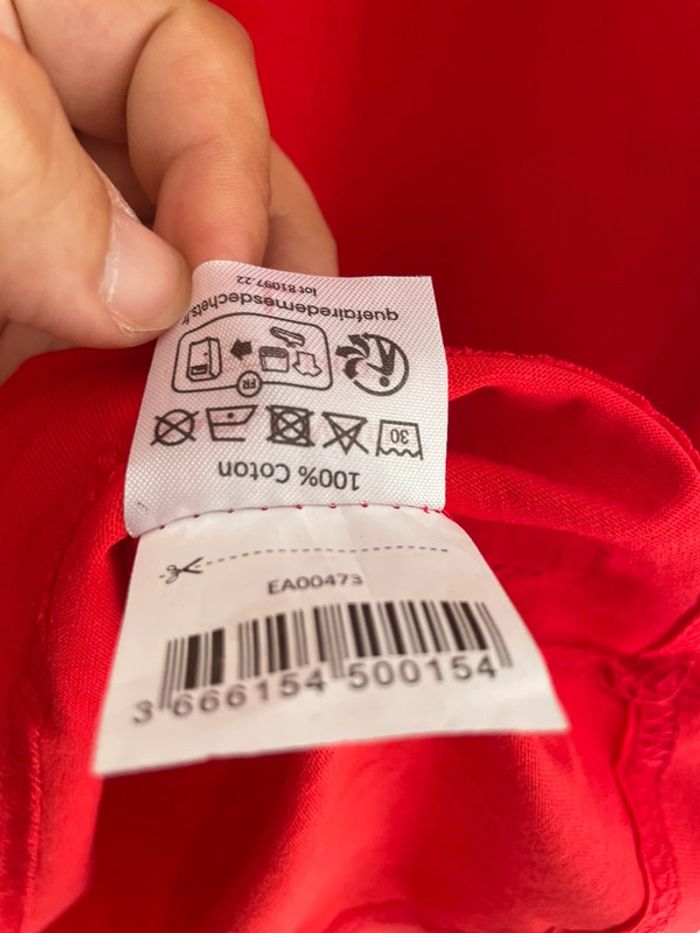 T-shirt rouge oversize Eaglewood taille L - photo numéro 7