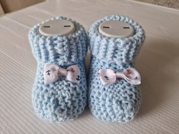Chaussons bébé bleu