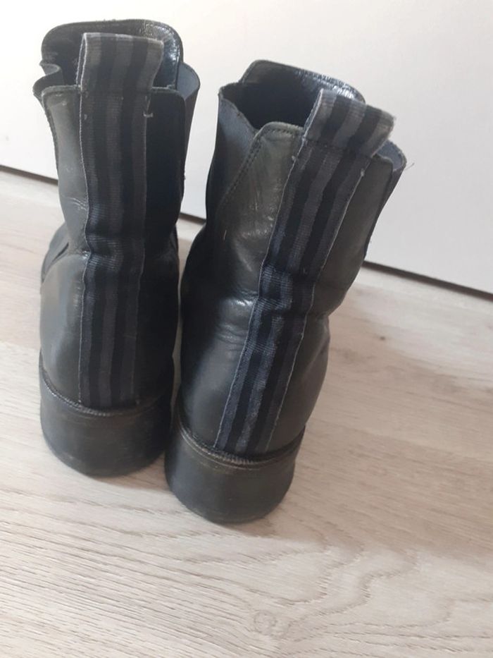 Bottines boots cuir noires 41 - photo numéro 4