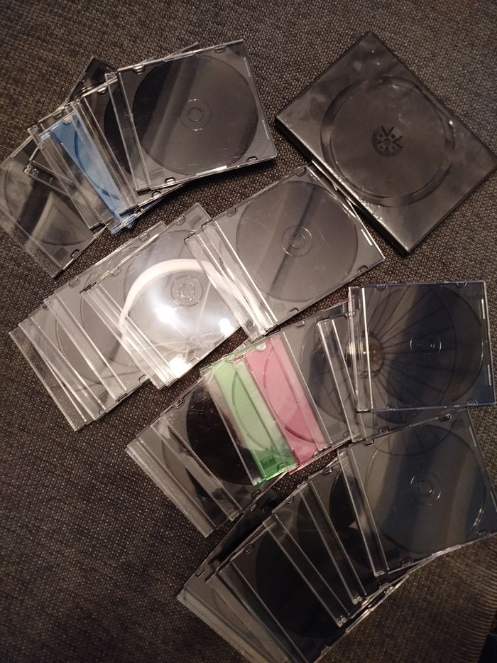 Lot 30 boîtiers cd DVD slim - photo numéro 2