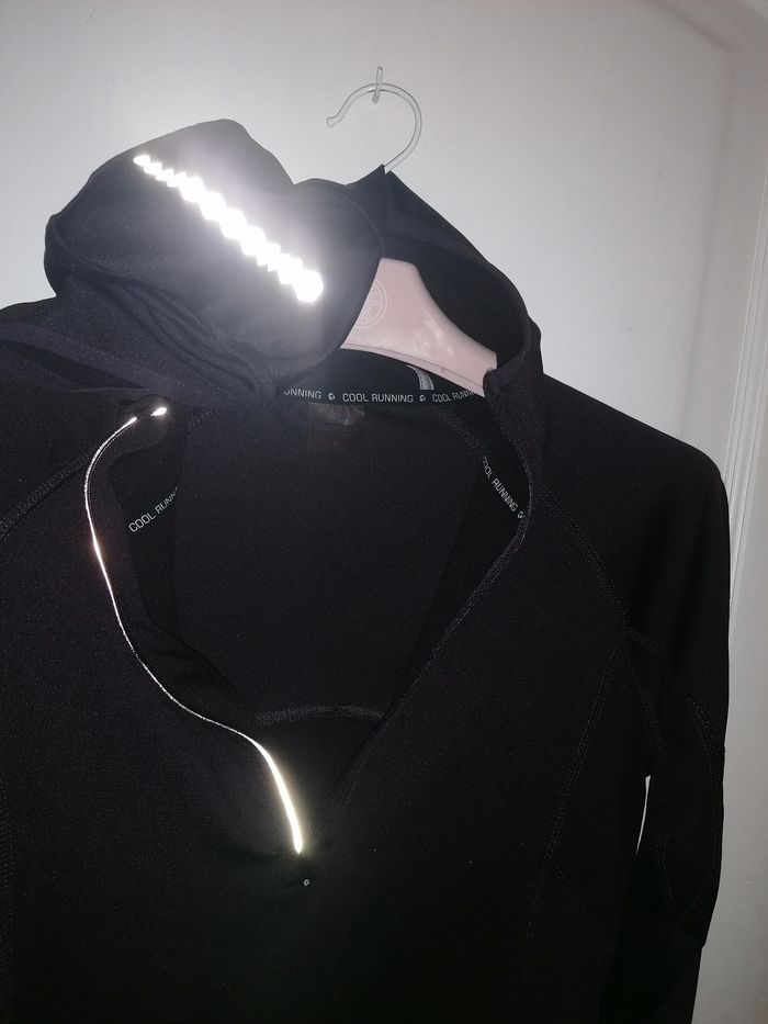 Veste sweat technique 💜 running à capuche femme S - photo numéro 2