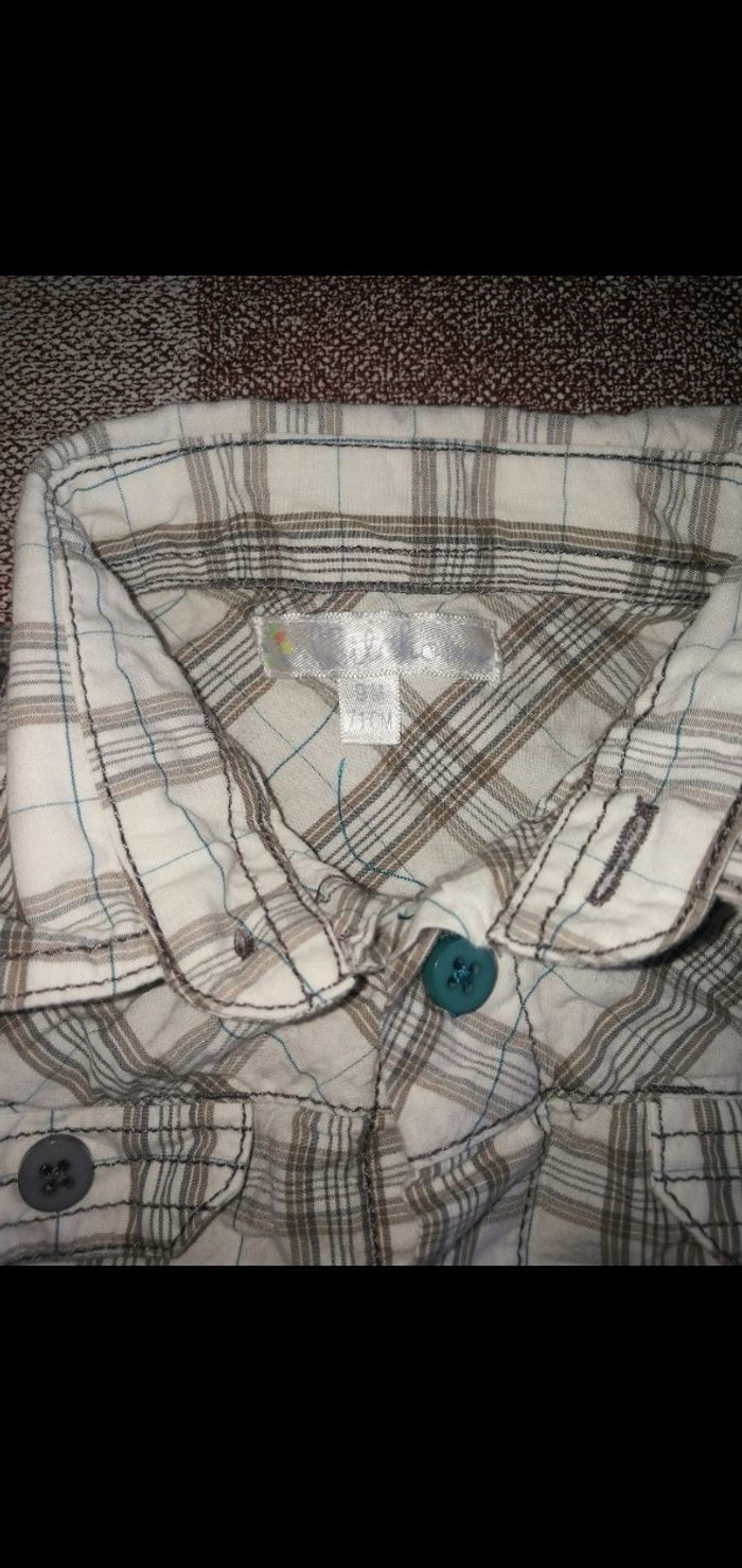 Chemise 9 mois à carreaux manches longues kitchoun - photo numéro 2