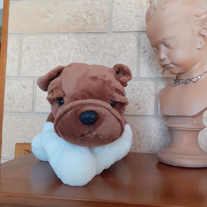 Doudou-peluche "Chiot Boxer/Bouledogue" *45cm/longueur - photo numéro 3
